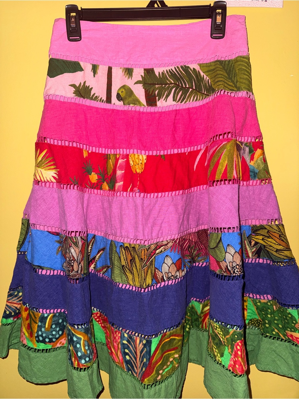 FARM Rio Tropical Print Linen Skirt - Picture 3 of 5